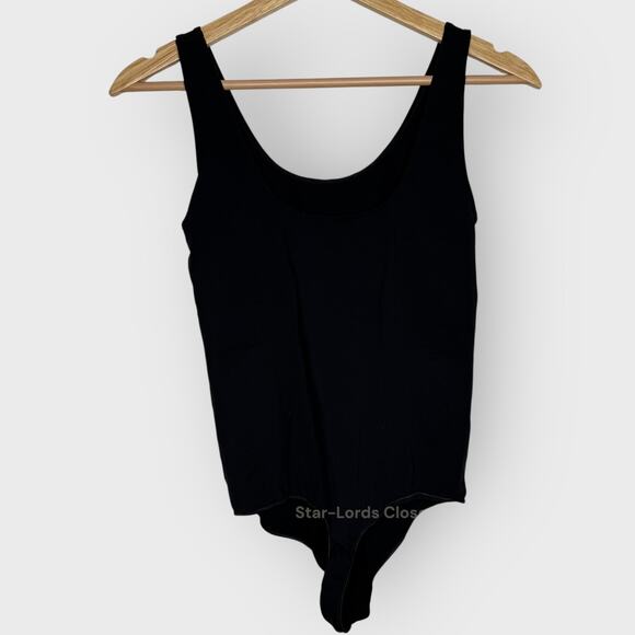 Organic Basics Large Black Smooth Bodysuit Seamless Scoop Neck Minimalist - Picture 7 of 7